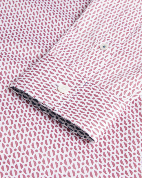 CONIFUR-Shirts-If you're looking for a shirt to stand out in, look no further than CONIFUR. Made from a comfortable cotton blend, its geometric spot print is the star of this smart piece. Button up shirt Cotton blend Long sleeved Geometric circle print Contrast lining Tobias is 6'1" / 1.86m and wears Light Blue in a Ted size 3- Ted Baker Romania